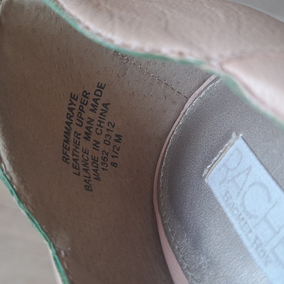 Rachel Roy Leather Soft Blush Pink Open-toe Stiletto High Heel Pumps Designer - Picture 11 of 15